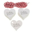 thumbnail image 2 of GUOOL Kraft Paper Gift Tags Scallop Label Christmas + Strings Scallop Label White, 2 of 9