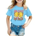 thumbnail image 1 of TZEWGL Tops For Child Print Round Neck Loose Short Sleeve Clothes For Toddlers size 4-5T, 1 of 7