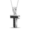 thumbnail image 2 of JewelersClub Black Diamond Accent Sterling Silver A TO Z Initial Pendant, 18", 2 of 4