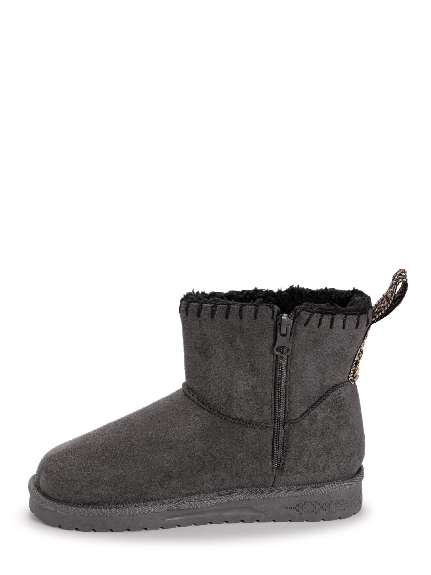 MUK LUKS Women's Truvie Faux Suede Cozy Ankle Bootie (Wide Width Available)