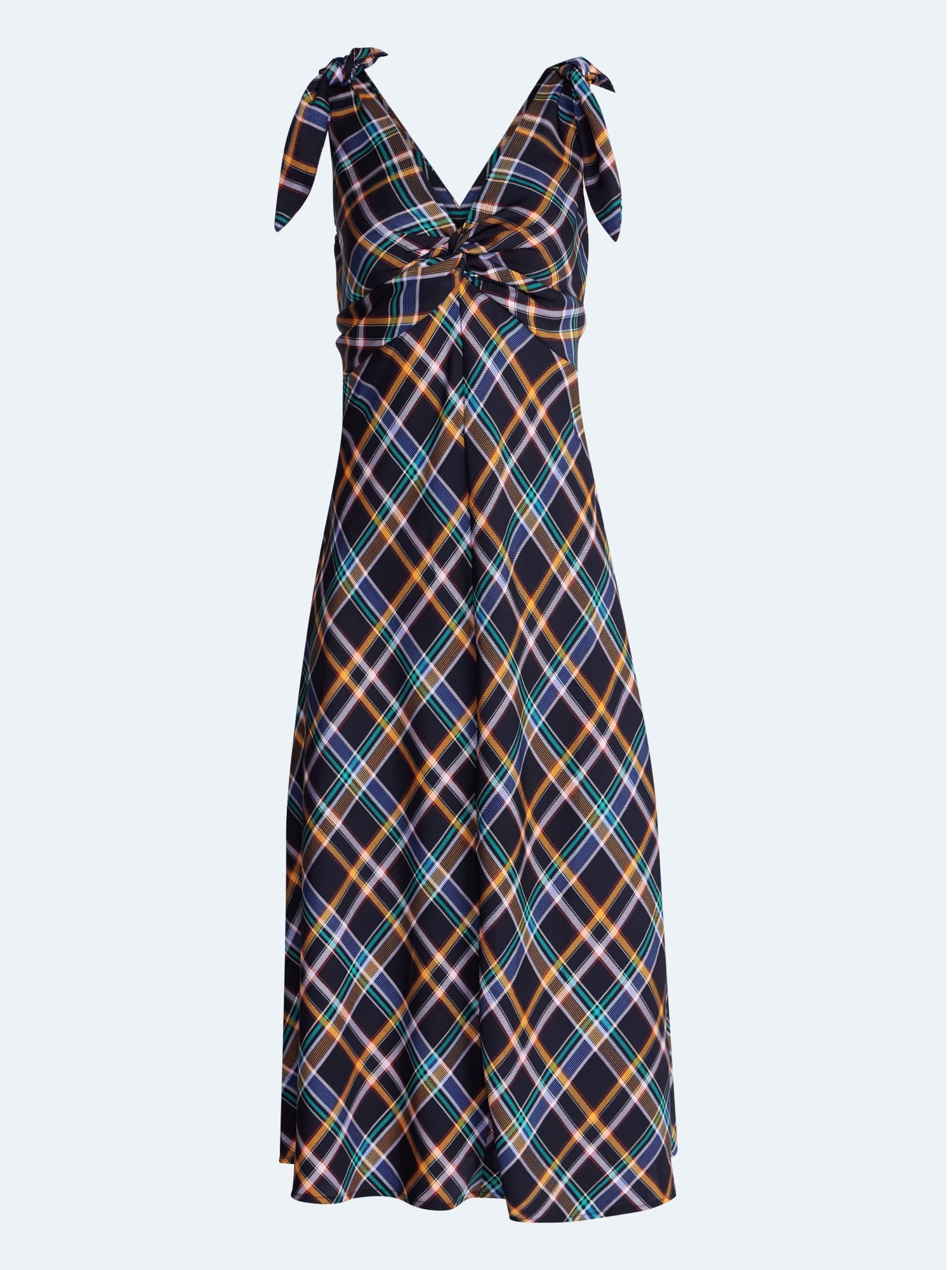 Free Assembly Women's and Women's Plus Twist Front Sleeveless Maxi Dress, Sizes XS-4X