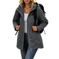 thumbnail image 5 of Enjoytime Rain Jacket Women Long Sleeve Zip Up Hooded Windbreaker Outdoor Hiking Travel Casual Outerwear with Pockets, 5 of 8