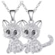 thumbnail image 1 of Cadenas con Dije, MXEKI-002, 2Pzas, Gato/Circonia, Plata, Metal, Cadena y Dije, 1 of 3
