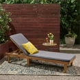 thumbnail image 2 of Afuera Living Outdoor Acacia Wood Chaise Lounge in Teak and Gray, 2 of 15