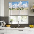 thumbnail image 5 of 2 Pack Valances for Windows, Spring Grassland Window Valances for Living Room/Bedroom/Bathroom, Nature Blue Sky Mountain Scenery Light Filtering Kitchen Curtain Valance Window Treatment 54"W x18" L, 5 of 9