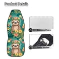 thumbnail image 5 of Yuyamidu Cute Sloth Car Front Seat Covers Set of 2 Flowers Vehicle Seat Protective Covers for Cars Sedan SUV Automobile Interior Sets, 5 of 7