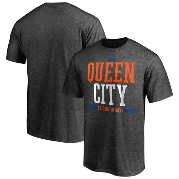 Men's Heather Gray FC Cincinnati Hometown Collection Queen City T-Shirt
