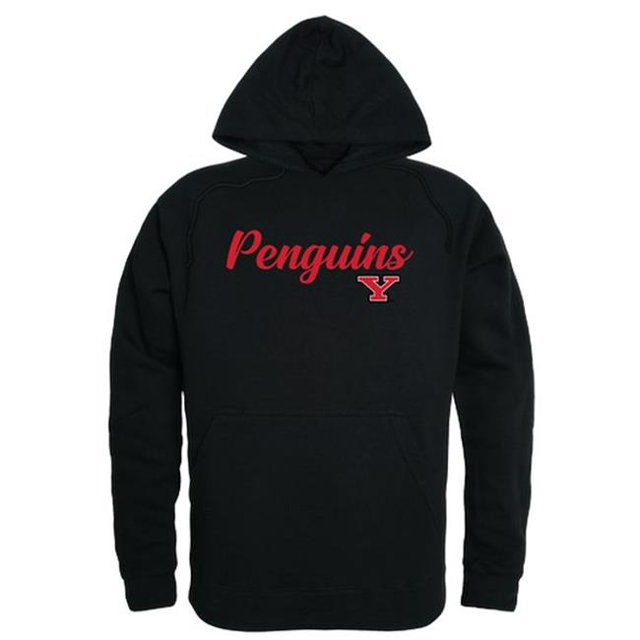 W Republic 558-159-BLK-04 Men Youngstown State Penguins Script Hoodie, Black - Extra Large