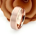 thumbnail image 3 of Tungsten Rings for Men Wedding Bands for Him Womens Wedding Bands for Her 6mm Rose Gold Brushed Center, 3 of 7