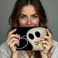 thumbnail image 5 of Moody Ghost Makeup Bag Gothic Halloween Cosmetic Bag With Linen Exterior, 5 of 6