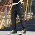 thumbnail image 4 of Mens Daily Pants Joggers Loose Plus Size Trousers Big And Tall Trend Versatile Pants Black Lounge Pajama Yoga Pants L, 4 of 7