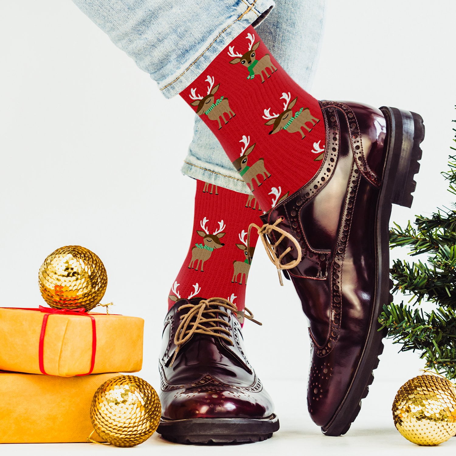 Holiday Compression Socks - Knee High Performance Socks for Running, Athletics, Travel, and Pregnancy - Improved Circulation & Support for Men and Women - 3 Pair
