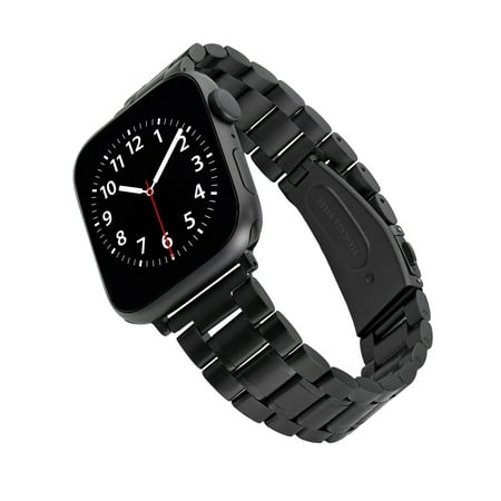 WITHit Black Stainless Steel Link Band for 42/44/45mm/Ultra/Ultra 2 (49mm) Apple Watch®