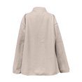 thumbnail image 5 of OJSFQUFP Womens Double Cropped Peacoats Wool Blend Casual Overcoat Long Sleeve Jacket Soild Color Business Casual Winter Warm Short Jacket, 5 of 8