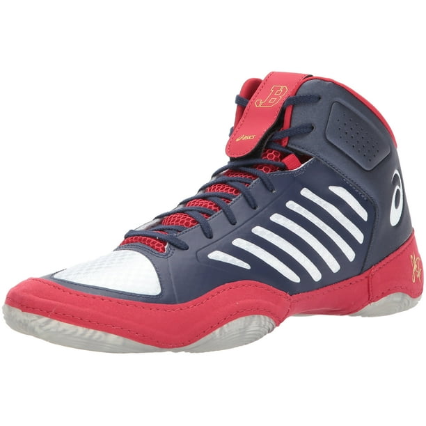 ASICS Mens JB Elite III Wrestling Shoe Indigo Blue White Classic