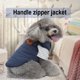 thumbnail image 5 of Chaleco acolchado Chaqueta para perro - Chaleco polar con cremallera cálida para perro DZ256 conjunto de dos piezas azul L, 5 of 5