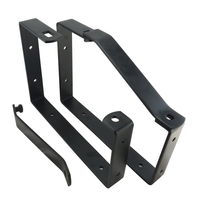 Juego de 2 Soportes universales para escaleras de pared almacenamiento seguro color negro 170 x 235 x 30 mm