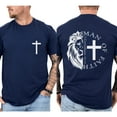 thumbnail image 3 of Man of Faith T-Shirt – Double Sided Christian Graphic Tee, Inspirational Aesthetic Shirt, Faith Based Apparel, Unisex Gift for Men and Women, 3 of 7