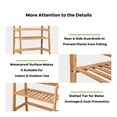 thumbnail image 2 of Bamboo Plant Rack 4-Tier with Guardrails - Stable Ladder Shelf for Living Room, Kitchen, Books, Plants - Space Saving Display Shelves, 2 of 9