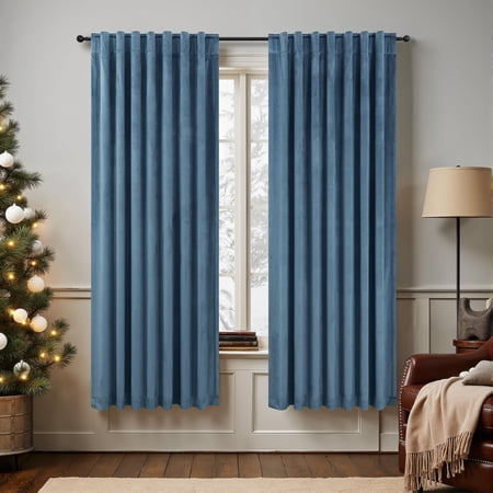 Velvet Curtains 84 Inch 2 Panels Set Gold Brown Thermal Insulated Blackout Drapes Soft Luxury Window Treatment for Living Room Bedroom