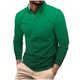 thumbnail image 2 of Blusa y camisa de manga larga con cuello vuelto para hombre, informal, con cuello vuelto, estampado, para fitness, deportiva, de manga larga, de poliéster, 2 of 5