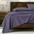 thumbnail image 2 of Bare Home Organic Percale Sheet Set - 300 Thread Count - 100% Organic Cotton - King, Dusty Purple, 2 of 7
