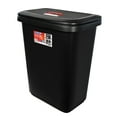 Hefty 20.4 gal Dual Function XL Plastic Divided Kitchen Trash Can, Black