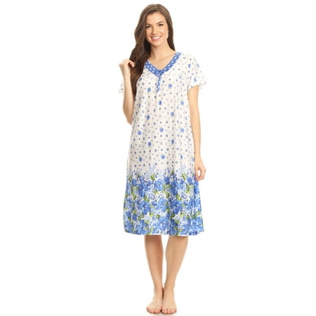 

Lati Fashion Women Nightgowns Short Sleeve Female Nightgowns & Sleepshirts