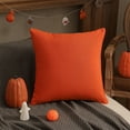thumbnail image 1 of Aursykel Halloween Holiday Throw Pillow Cover Striped Solid Plaid Pattern Polyester Relaxedable Soft Breathable Machine Washable Long Lasting Cushion Case 17.71inch 1pc, 1 of 6