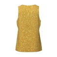 thumbnail image 4 of Haiem Gold Shiny Men Workout Tank Top Gym Bodybuilding Sleeveless Muscle T Shirts Athletic Tank Breathable Workout Shirt-X-Large, 4 of 8
