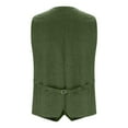 thumbnail image 4 of Nmnitkp Men's V-Neck Suit Vests Slim Fit Casual Business Formal Herringbone Tweed Wool Waistcoat Wedding Groomsmen Suit Vest, 4 of 6