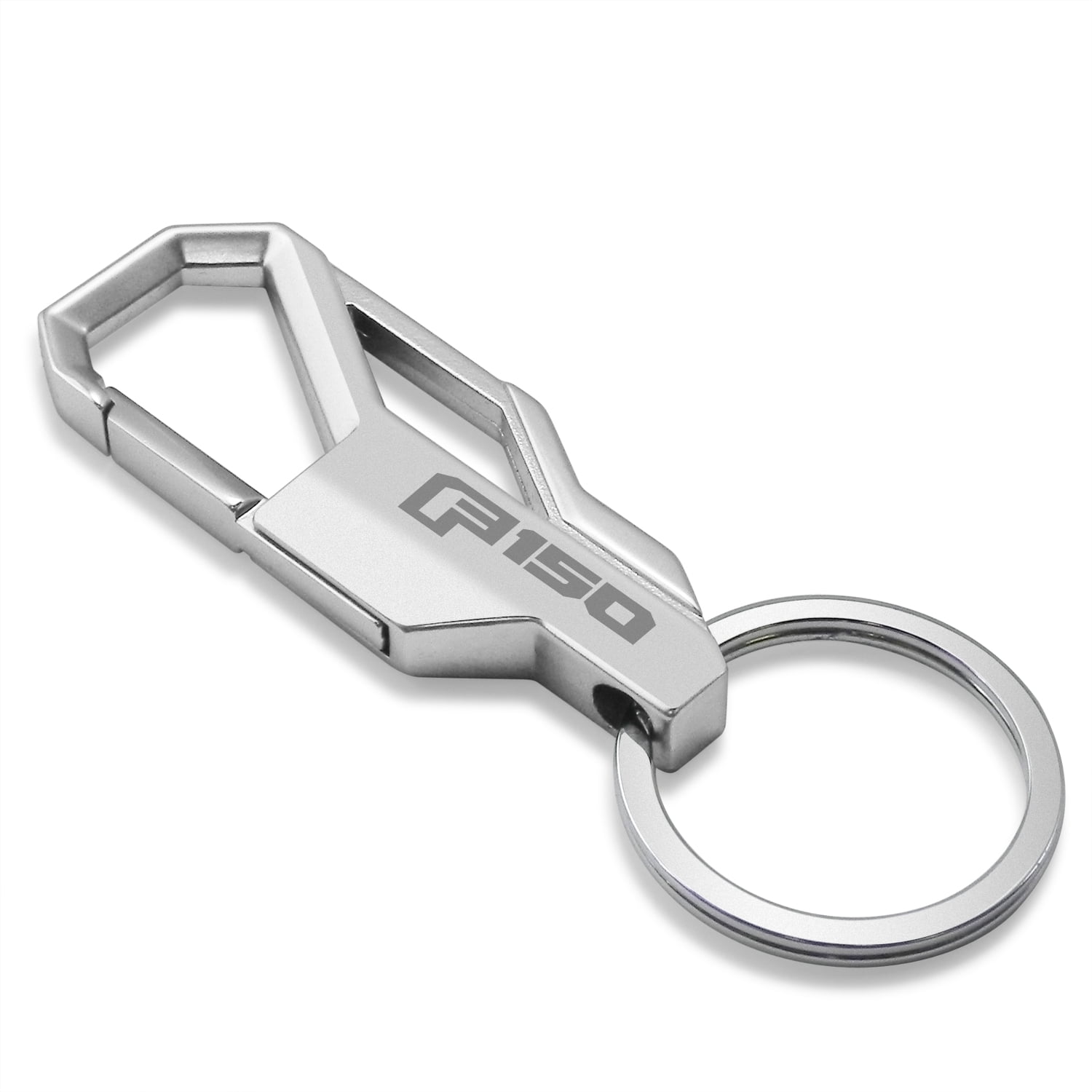 ford f-150 2015 up silver snap hook metal key chain
