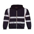 thumbnail image 3 of Men Lightweight High Visibility Reflective Strip Hoodie Work Jacket, 3 of 6