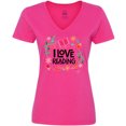 thumbnail image 3 of Inktastic Book Lover I Love Reading Women's V-Neck T-Shirt, 3 of 5