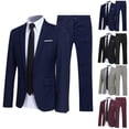 thumbnail image 4 of MYG Mens 2 Piece Suit Blazer Slim Fit Tuxedo Jacket Coat And Pants Set Formal Party, 4 of 9