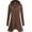 Brown, variant on Women's Zip Up Long Hoodies Oversized Fleece Long Sleeve Sweatshirts Casual Fall Jacket Coat with Pocket
