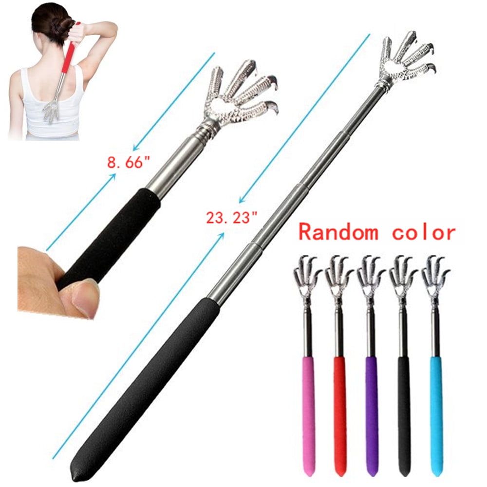 Telescoping Back Scratcher Extendable Metal Telescopic Back Massager/Scalp Massager/Head Massager Random Color(1 PACK)