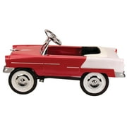 Retro Tri-Five 1955 Chevy Steel Metal Pedal Car, Red