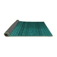 thumbnail image 2 of Ahgly Company Indoor Round Abstract Turquoise Blue Modern Area Rugs, 8' Round, 2 of 4
