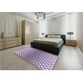 thumbnail image 4 of Ahgly Company Indoor Rectangle Patterned Rebecca Purple Area Rugs, 2' x 5', 4 of 6