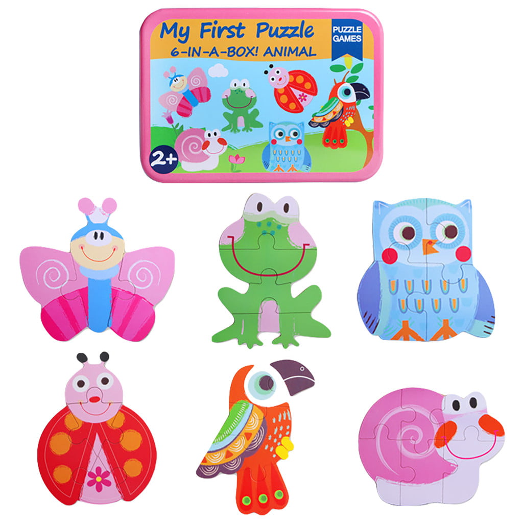 1pc Wooden Puzzle Animal Puzzles Educational Fun Learning Toy For Kids Ages 2-6 