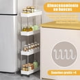 thumbnail image 4 of Carrito Organizador, 4 Niveles con Ruedas y 4 Ganchos, Organizador Multiusos Resistente, Ahorra Espacio, para Cocina, Baño y Recámara, 4 of 4