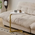 thumbnail image 3 of 2-Piece White C-Shaped Side Table for Small Spaces, Ideal for Couch and Bed, 3 of 13