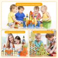 thumbnail image 3 of Set de construcción de azulejos magnéticos HarworLife, 100 unidades, para niños de 3 a 8 años, 3 of 7