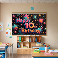 thumbnail image 5 of Colorful Design Happy 10th Birthday Decorative Banner Kids Party Celebration for Birthday Party Indoor Decoration Photo Shoot, 5 of 7