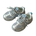thumbnail image 2 of JUSLIO Shoes for Boys Flat Soft Sole Sneakers Breathable (Toddler/Little Kid/Big Kid) Shoes 27(US:11) Silver, 2 of 8