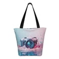 thumbnail image 3 of Fotbe Vintage Camera Splash Art Pattern Beach Tote,Shoulder Handbag,Spacious Tote Bag,Lightweight Travel Bag,Versatile Shopping Bag, 3 of 9