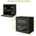 thumbnail image 4 of Double Layer Large Bread Box for Kitchen Counter, Wooden Corner Bread Storage Container with Acrylic Window, Black, 4 of 14