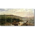 thumbnail image 1 of Ceramic Tile Mural-Frank Duveneck Landscapes Painting 196. 36" w x 18" h using (18) 6 x 6 ceramic tiles, 1 of 3