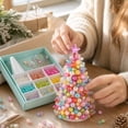 thumbnail image 4 of Crystal Beaded Christmas Tree DIY Kit Handmade Star Top Cone Ornament Xmas Sparkle Gift Home Table Party Decoration, 4 of 5
